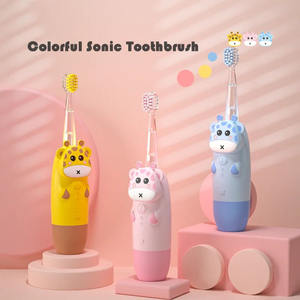For 3-12 Ages Children's Sonic <b>Electric</b> <b>Toothbrush</b> Battery Colorful LED Sonic Kids Tooth Brush Smart Timer Brush <b>Heads</b> Gift - Product Image 1