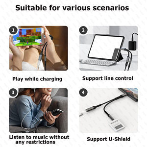 Adaptateur casque <span class=keywords><strong>et</strong></span> <span class=keywords><strong>chargeur</strong></span> USB C vers 3.5mm 2-en-1 Prise audio auxiliaire vers USB C <span class=keywords><strong>et</strong></span> charge rapide PD pour <span class=keywords><strong>iPhone</strong></span> Galaxy Pixel iPad - Product Image 6