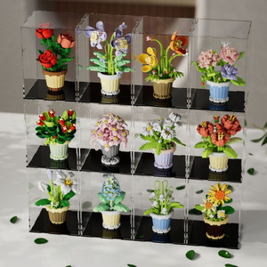 Set de Bloques de Construcción de Plástico Micro para Juguetes de Suculentas Artificiales en Maceta, Adornos y Modelos de Juguete - Product Image 1