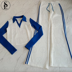 Abbigliamento Casual per Donne Alte, Set 2 Pezzi Personalizzato in Morbido Cotone con Maglietta a Maniche Corte e <span class=keywords><strong>Pantaloni</strong></span> a Zampa - Product Image 5