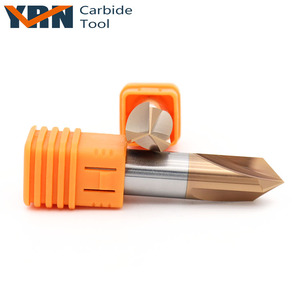 Outil de chanfreinage CNC fraise en carbure HRC45 avec 3 cannelures fraiseuse de chanfreinage solide traitement à grande vitesse 45/55/60/65 degrés <span class=keywords><strong>YRN</strong></span> - Product Image 1