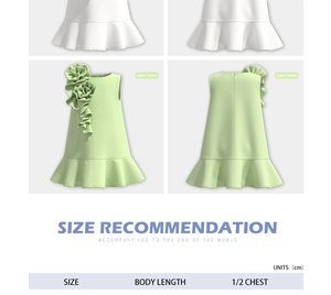 Vestido de Fiesta sin Mangas para Niñas con Apliques Florales - Product Image 4
