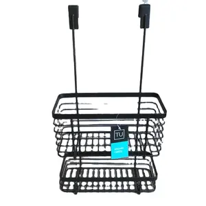 over the cabinet 2-tier kitchen storage basket organizer for aluminum foil sandwich cleaning garbage bags bath suppliers