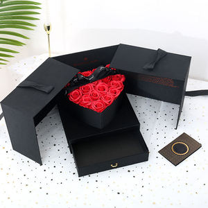 Caja Rígida con Rosa Eterna Infinita para Regalo del Día de la Madre o San Valentín, Forro de Esponja de Papel Kraft de 2 mm, Duradera, Inmortal, para Guardar por Siempre - Product Image 3