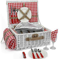 Panier de pique-nique rectangulaire en osier YRhome pour 2 personnes, ensemble de luxe pour le vin, écologique, personnalisable, multifonctionnel, vente en gros
