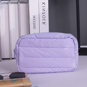 Bolsa de Maquillaje con Cierre y <span class=keywords><strong>Logotipo</strong></span> Personalizado, Bolsa de Almacenamiento de Viaje Impermeable de Algodón, Portátil y Grande para <span class=keywords><strong>Mujer</strong></span>, Bolsa de Cosméticos - Product Image 2
