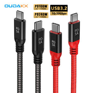 Tendencia 240W Venta al por mayor 2M 3M USB 3,2 Cable 5A Tipo C Usb Cable de carga rápida Cables de datos para teléfonos 15 Pro Max a Android PC - Product Image 1