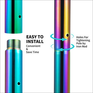 Phong Cách Mới Đầy Màu Sắc 45Mm Ống Thép Quay Và Tĩnh Xách Tay Tập Thể Dục Vũ nữ Thoát Y Nhảy Múa Cực Vàng Cực Khiêu Vũ - Product Image 3