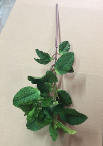 40CM Feuilles de Menthe Longues Artificielles de Haute Qualité Branches Soie Vraie Touche Verdure Menthe <span class=keywords><strong>Plante</strong></span> Artificielle Vente en Gros - Product Image 3
