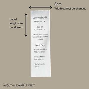 Étiquettes personnalisées en tissu pour vêtements avec logo sur mesure, étiquettes pliables, étiquettes nominatives, étiquettes d'entretien pliables pour vêtements, étiquettes en nylon - Product Image 4