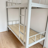Lit superposé en métal pour auberge de jeunesse Lit mezzanine pour étudiant Meubles de dortoir Lits superposés Lit en acier commercial Lit à deux étages pour adultes