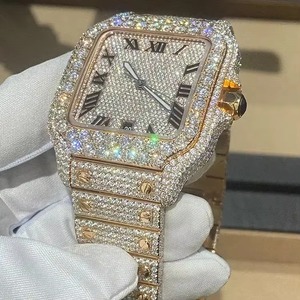 Montre de luxe de haute qualité Drioshipping avec diamants de laboratoire et moissanite, style hip-hop pour rappeurs - Product Image 3
