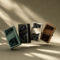 Boîte rigide pour parfum ABOLAND 100 ml, estampage à chaud en feuille d'or, emballage cosmétique haut de gamme, rectangle, carton ivoire
