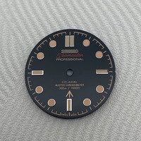 Componenti per Modifica Orologi, Quadrante Nero con Motivo a Onde 31mm, Luminoso Verde, Compatibile con Movimento NH35
