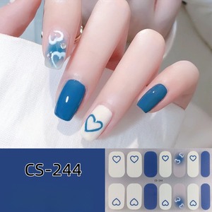 Autocollants <span class=keywords><strong>pour</strong></span> ongles en gel sans durcissement, imperméables, longue durée, 3D, couverture complète, patchs de <span class=keywords><strong>manucure</strong></span> amovibles <span class=keywords><strong>pour</strong></span> femmes - Product Image 1
