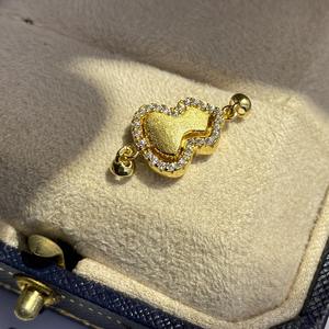 Boucle en forme de gourde en argent S925 faite à la main, accessoire de perles tendance pour pulls, collier avec chaîne de perles, trouvailles de bijoux - Product Image 3