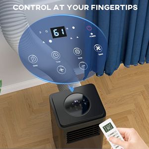 Efficient 10000 BTU Portable Air Conditioner 24H <b>Timer</b> for Cooling 440 Sq Ft for Room Car Household Black Dehumidifier Fan UK/EU - Product Image 6