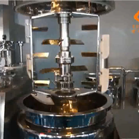 10l 20l 50l 100 Litres Cosmétique Automatique Hydraulique Levage Émulsifiant Sous Vide Émulsification Homogénéisation Mélangeur Machine