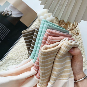 Women Mid-Calf <b>Socks</b> Striped And Checks Acrylic Sweat Absorbent Plus Size Spring Summer - Product Image 1