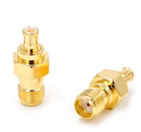 Para SMA a SMB Enchufe macho y conector hembra Conector coaxial RF Adaptador de terminal de cable de latón