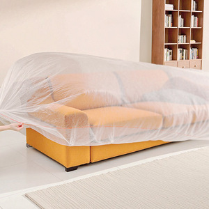 Funda de sofá con cordón elástico, película protectora a prueba de polvo para muebles, uso doméstico, Color sólido - Product Image 4