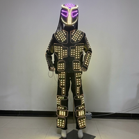 Costume de danse robot LED, combinaison lumineuse intégrale pour spectacle sur scène, DJ, EDM, soirée en boîte de nuit, rave, déguisement, cosplay