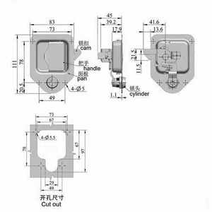 SS304 piccola paletta maniglia a filo chiavistello per cassetta degli attrezzi impermeabile funzione chiave sblocca modo mio - Product Image 6