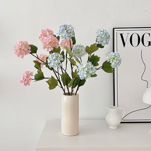3 Heads <b>Hydrangea</b> Snowball <b>Artificial</b> Flowers Home Decoration Wedding Hall Floral Arrangement for Living Room Valentine's Day - Product Image 3
