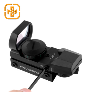 FOCUHUNTER Mirino Tattico 1X22X33mm Antiurto a 4 Reticoli Red Dot Reflex Sight Mirino a Punto Rosso e Verde per <span class=keywords><strong>Caccia</strong></span> all'Aperto - Product Image 6