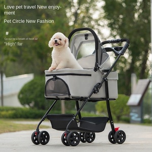 Poussette de voyage pliable pour animaux de compagnie de grande taille, chariot de jogging pour chiens et chats de taille moyenne à grande - Product Image 4