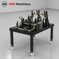 Table de soudage modulaire en acier traité à l'azote, établi de soudage flexible 3D avec pinces complètes