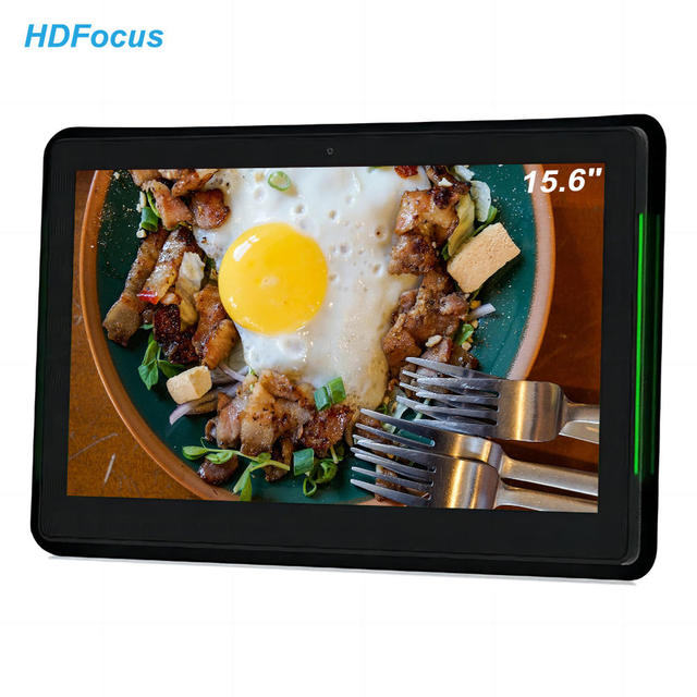 15.6 Inch Android Poe Tablet With IPS Touch Screen Wall Mounted for Advertising With Surrounding Light Bar