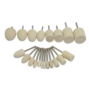 100 pièces/sac Pointes montées en feutre de laine 4-20 mm avec tige de 3 mm pour <span class=keywords><strong>polissage</strong></span> fin miroir du métal, de la pierre, du verre et du <span class=keywords><strong>plastique</strong></span> - Product Image 1