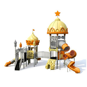 אליטה מגרש משחקים חיצוני גדול ציוד משחקים לילדים פרק טירה גג שקופית פלסטיק צינור מגולוון 10 + ילדים קיבולת - Product Image 4