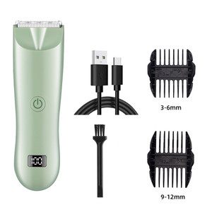 Recortadora de vello corporal OEM/ODM, recortadora de barba, afeitadora eléctrica para hombres, recortadora de vello púbico con luz, kit de aseo - Product Image 3