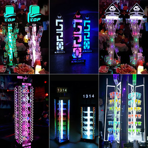 Illuminated Cocktail Glass Holder Stainless Steel Multi Tiered For Bar KTV Nightclub Party Display Rack - Product Image 4