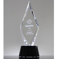 ADL Plaque en cristal de diamant personnalisée de haute qualité, Trophée sportif, Artisanat, Remise de diplôme, 260x100mm UV