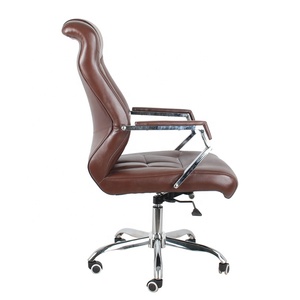 Chaise de direction en cuir de luxe à dossier haut, ergonomique, pivotante, avec appuie-tête réglable pour les dirigeants et les managers - Product Image 6