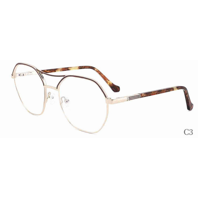 Double Color Women Glasses Frame Fashion Clear Anti-blue Light Eyewear TR Metal Eyeglasses Optical Frames Computer Glasses
