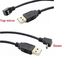 Mini Cable USB 2,0 de ángulo izquierdo de 90 grados, Cable de carga macho tipo A Mini B