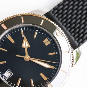 Reloj Mecánico de Acero Inoxidable con Correa de Cuero de 20 mm de Ancho, Diseño de Buceo Simple y Moderno Unisex - Product Image 5