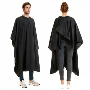 <span class=keywords><strong>Bata</strong></span> de Peluquería Profesional Impermeable de Poliéster con Logotipo Personalizado <span class=keywords><strong>para</strong></span> Clientes, Delantal de Salón, Capa de Peluquero - Product Image 1