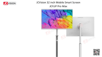 Écran intelligent portable de 32 pouces sur roues 1080P écran tactile Rolling TV avec télécommande de caméra intégrée HD 13MP