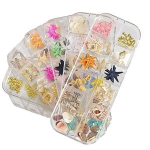 Diamantes de imitación de uñas de cristal colorido 3D Ocean Shell <span class=keywords><strong>Star</strong></span> Beach Charm Materiales de resina natural para decoración de uñas - Product Image 1