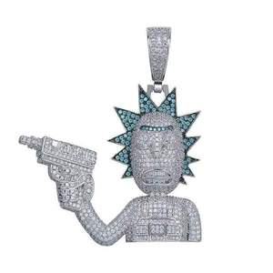 VVS moissanite GRA certificate Hiphop Jewelry 925 Silver 18K <b>gold</b> Plated Pass Diamond <b>Tester</b> Cartoon Iced out Custom pendant - Product Image 1