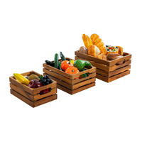 Houten mand met handvat, opbergcontainer, huishoudelijke organizer, voedselpresentatie, cadeaukist met deksel, bruidsmeisjes- en bruidegomskist