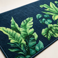 Polyester Floor Rug Latex Backing Anti Slip Water Absorbent Washable Oil-Proof Fast-Dry Doormat for Home Kitchen Decor