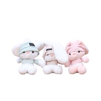 Pendentif lapin à longues oreilles, célébrité d'Internet, adorable petit lapin en peluche, jouet, poupée, décoration à suspendre pour sac, pendentif en tissu