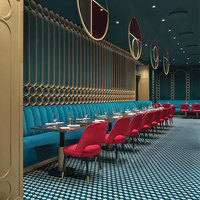 Meubles de restaurant de luxe sur mesure, banquettes et bar au design moderne, table et chaises de salle à manger VIP pour café et bar