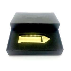 Koreaanse vergulde gouden messing bladwijzer - Product Image 5